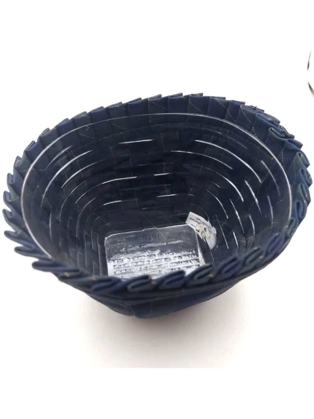 Longaberger 1999 Collectors Club Basket Hand Woven Navy Liner Plastic Protector